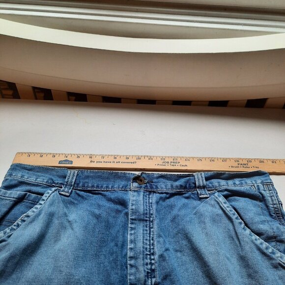 Vtg Old Navy Painters Shorts Mens 38 Denim‎ Jean Carpenter Baggy Skater Jorts - Picture 7 of 9
